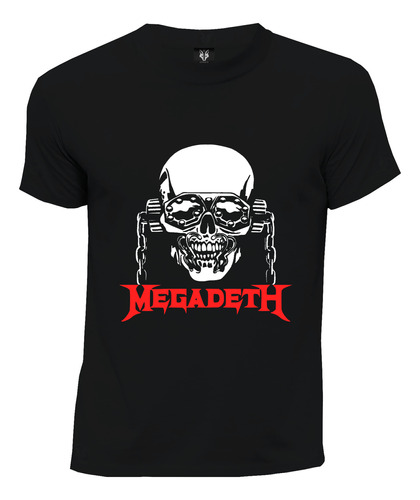 Camiseta Rock Heavy Metal Calavera Megadeth 