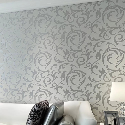 Imagen 3 de 8 de Papel Tapiz Estilo Damasco Europeo Con Textura Pared