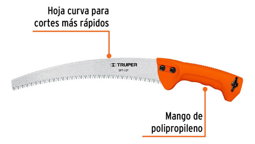 Serrucho De Poda 12 Hoja Curva 6 Dpp Mango Plástico, Truper