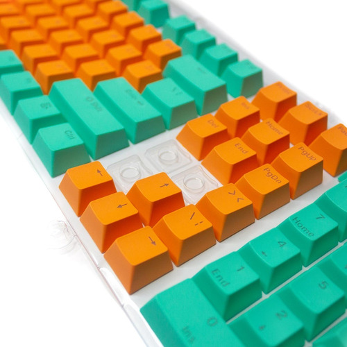 Imagen 2 de 3 de Keycaps Set Color Turquesa + Naranjo