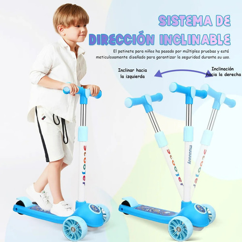 Scooter Monopatín De Pie Desmontable Para Niños 2-14 Años