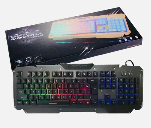 Teclado retroiluminado colorido LED Gamer RGB M500s 4823am