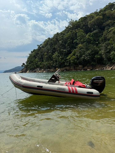 Bote Inflável 4,5m Com Motor De Popa Mercury 60hp Zero