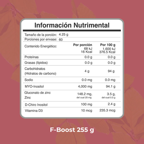 Profemme F-boost En Polvo 255g Sabor Sin sabor