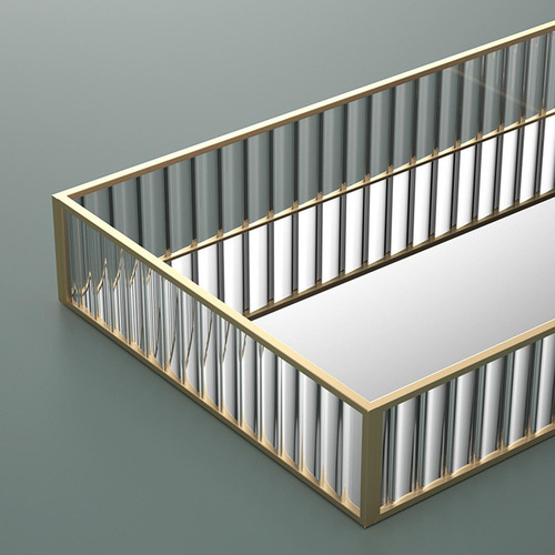 Compatible Bandeja De Espejo De Cristal Bandeja De