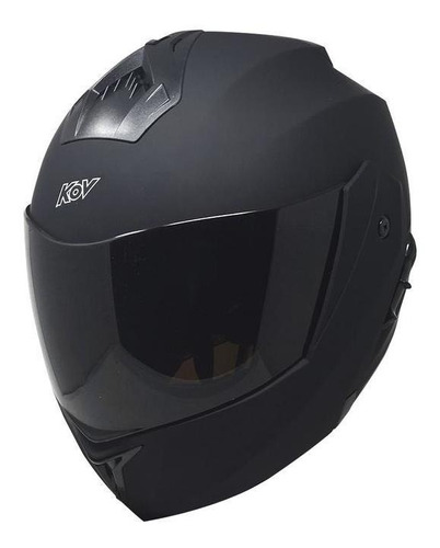 Casco Para Motociclista Kov Stealth Negro Abatible Lente Interno Certificación Auténtica De Seguridad