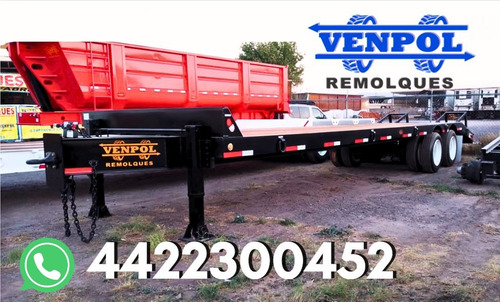 Remolque Lowboy Dos Ejes 30 Ton Para Retro, Motoconformadora