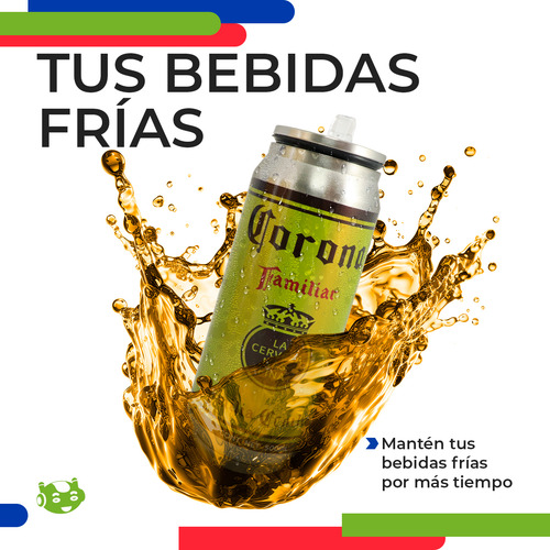 Vaso Térmico Portátil Slim Company De Acero Inoxidable Termo Lata 500 Ml Bebidas Calientes Y Frías Diseño Corona Familiar