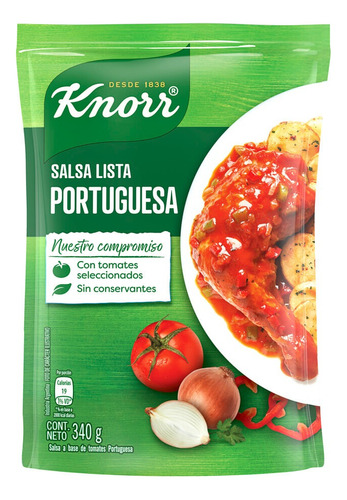 Salsa lista Knorr Portuguesa en doypack 340 g