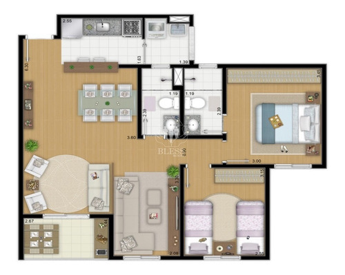 Imagem 17 de 17 de Lindo Apartamento À Venda No Condomínio Vista Park (jundiaí)! 2 Dormitórios, Sendo Uma Suíte E 2 Vagas De Garagem! - Ap03678 - 69590744