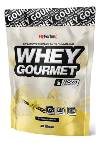 Whey Protein Gourmet Refil 900 G - Fn Forbis - Proteina Sabor Baunilha