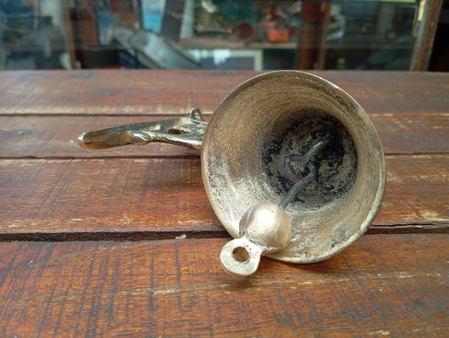 Campana De Bronce Con Soporte Caballo Artesanal Ref. 731