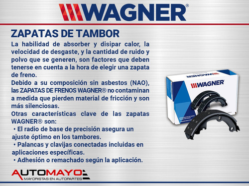 Juego Zapatas Organicas Tra K10 Pickup 68-73 Wagner®