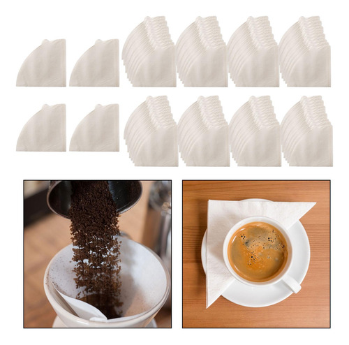 Filtros De Cone De 100 Unidades, Filtros De Copo Branco V02