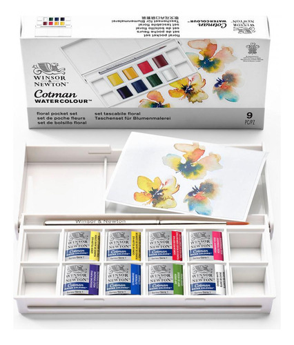 Estuche para acuarela floral Winsor & Newton Cotman