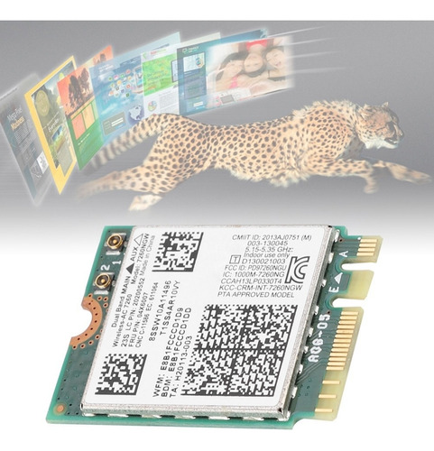 Placa De Rede Sem Fio De Banda Dupla Para Intel 7260ac 867mb