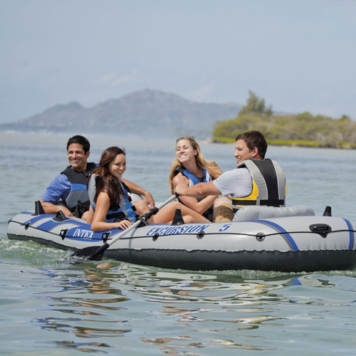 Lancha Bote Inflable 5 Personas Excursion 5 + Remo + Bomba