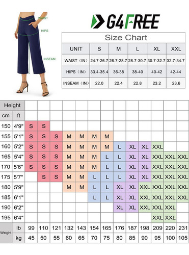 G4free Pantalones Capri De Pierna Ancha Con Bolsillo For