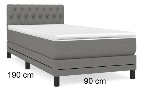 Imagen 5 de 10 de Cubre Sommier Tela Tapiceria Rustica Motita Natural 90x190