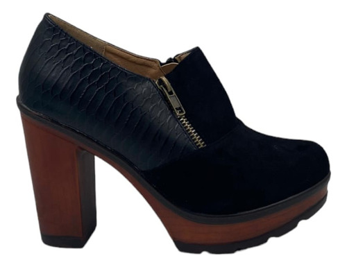 Zapato Negro Taco Mujer A168-rc19501