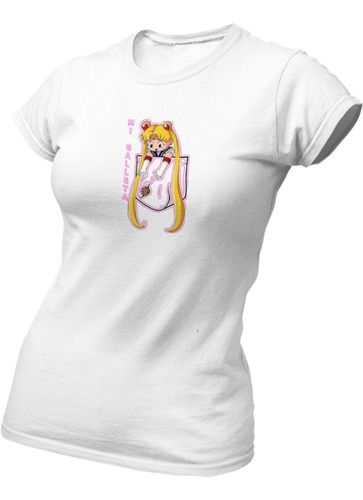 Playera Sailor-moon Serena De Bolsillo