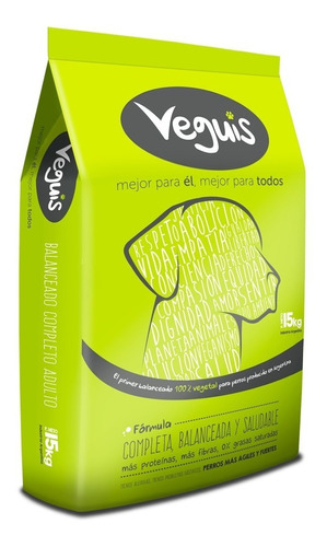 Veguis Alimento Perro Adulto 15 Kg 100% Vegetariano + Envios