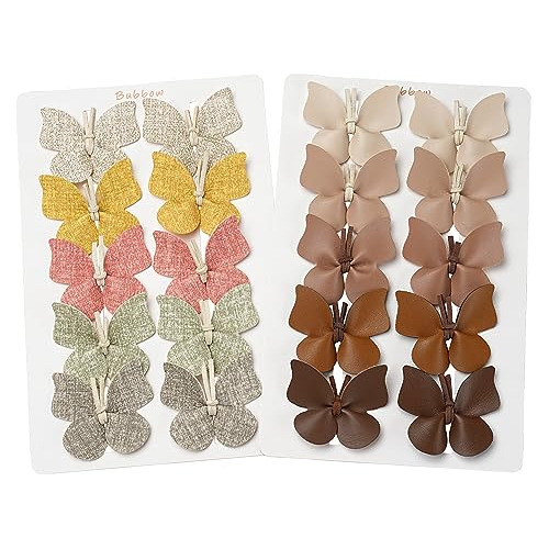 Bubbow 20 Pcs Butterfly Hair Clips For Girls Women 86qLG