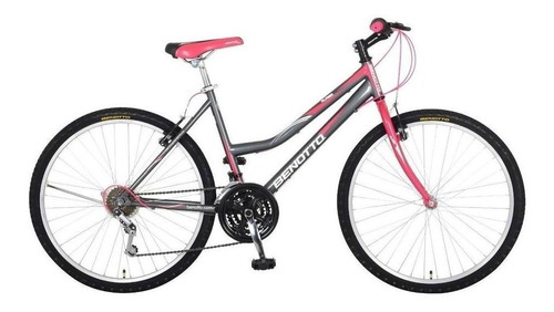 Bicicleta Benotto Montaña Alpina R26 21v Mujer Sunrace Acero Color Gris/Rosa Tamaño del cuadro Único