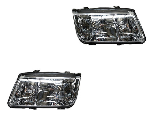 (2) Faros Delanteros C/cuarto Blanco S/vela Jetta 99-07