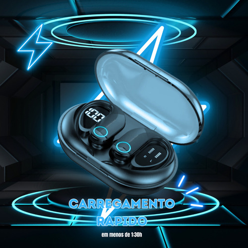 Fone De Ouvido Bluetooth 5.3 Tws Sem Fio Esportivo Compatível Com iPhone Samsung Xiaomi Motorola Tipo Gancho Marca PodeVirTem