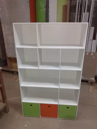 Mueble ORGANIZADOR de Juguetes con BIBLIOTECA - 3 MÓDULOS