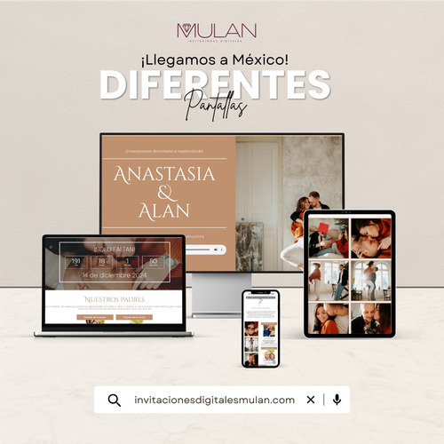 Invitación Digital Personalizada Para Boda | Mod. Bredosla