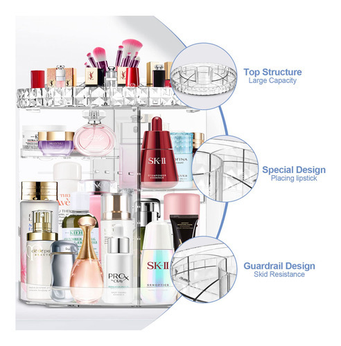 Organizador De Maquillaje Miserwe De Rotacin De 360 Grados