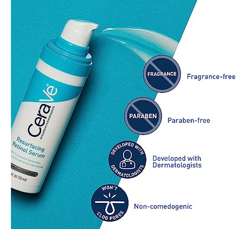Sérum Cerave Retinol Para Marcas Pós-acne E Textura Da Pele