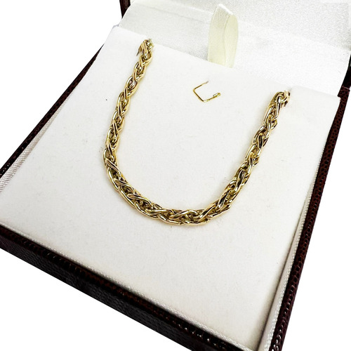 Pulseira Palmeira 10 Gramas 5mm Ouro 18k