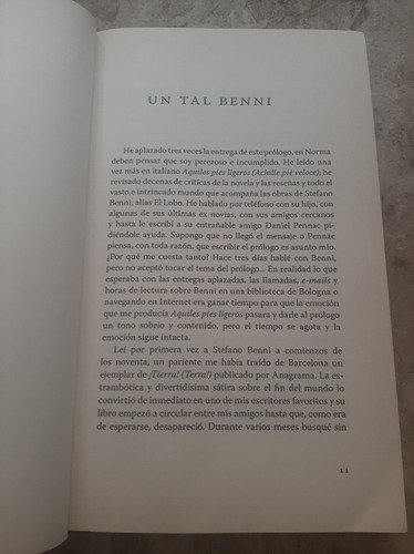Stefano Benni Aquiles Pies Ligeros La Otra Orilla (Usado)