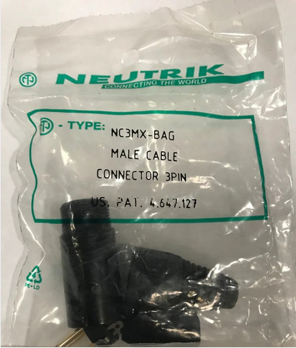 Conector Xlr3 Neutrik Nc3mx-b