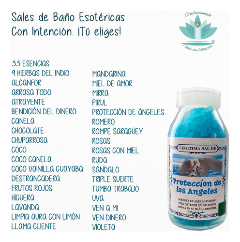 Sales Con Intención De Lavanda - Sal De Baño Esotérica