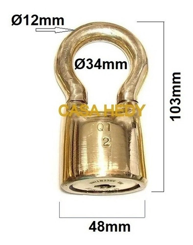 Imagen 2 de 7 de Candado Con Llave Maestra Para Tranquera De Bronce 50mm X12u