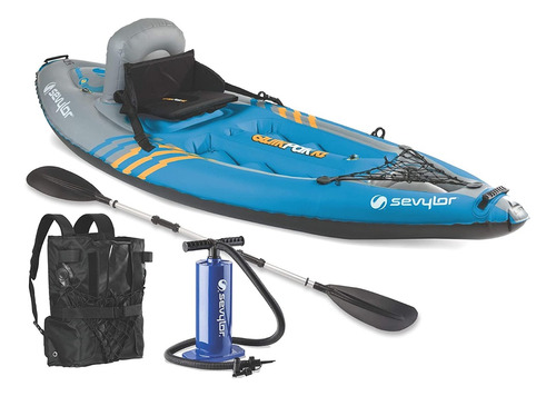 Kayak Inflable Sevylor Quikpack K1 Incluye Mochila Y Bomba