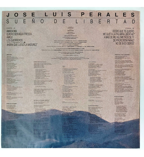 Jose Luis Perales - Sueño De Libertad Lp
