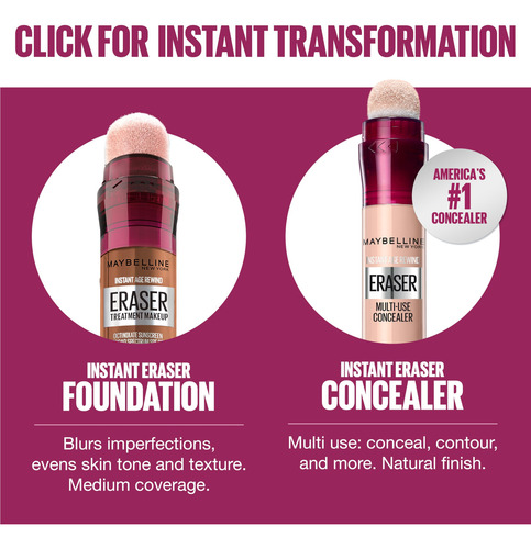 Borrador Foundation Maybelline Instant Age Rewind 210 Con Fa