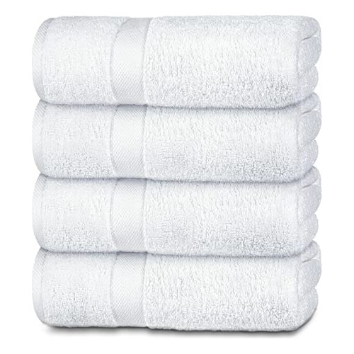 Wealuxe Toallas De Baño Blancas De 27 X 52 Pulgadas, J...