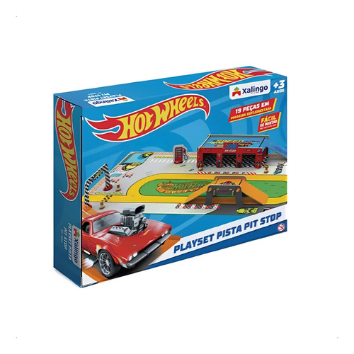 Playset Pista Shop Hot Wheels 19 Peças Xalingo - 23265