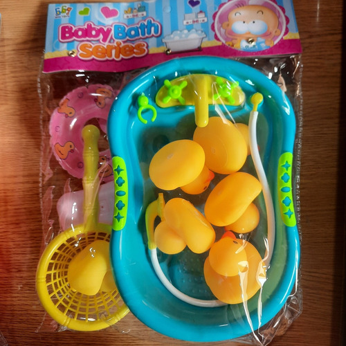 Set X10 Piezas De Baño Para Bebes Niño Y Niña Patos De Hule