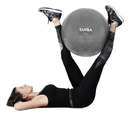 Pelota Balon Suizo Para Pilates Yoga 75 Cm Gris
