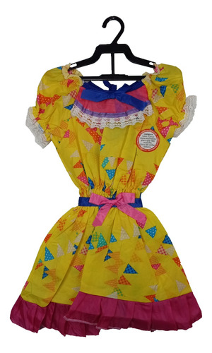 Vestido Infantil Festa Junina São João Cores Variadas