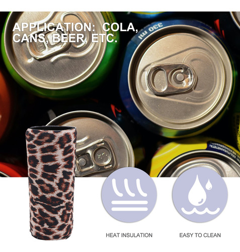 Cubiertas aislantes para latas de Cerveza Lavable a máquina SDGDFXCHN Fundas para latas Cubiertas aislantes para latas de Cerveza Fácil en el refrigerador de latas Set de 6 