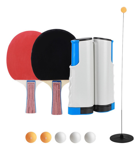 Juego De Red Retráctil, Raqueta De Tenis De Mesa Portátil