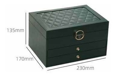 Imagen 4 de 6 de Alhajero Organizador C/ Llave Joyeria Anillos Caja Accesorio